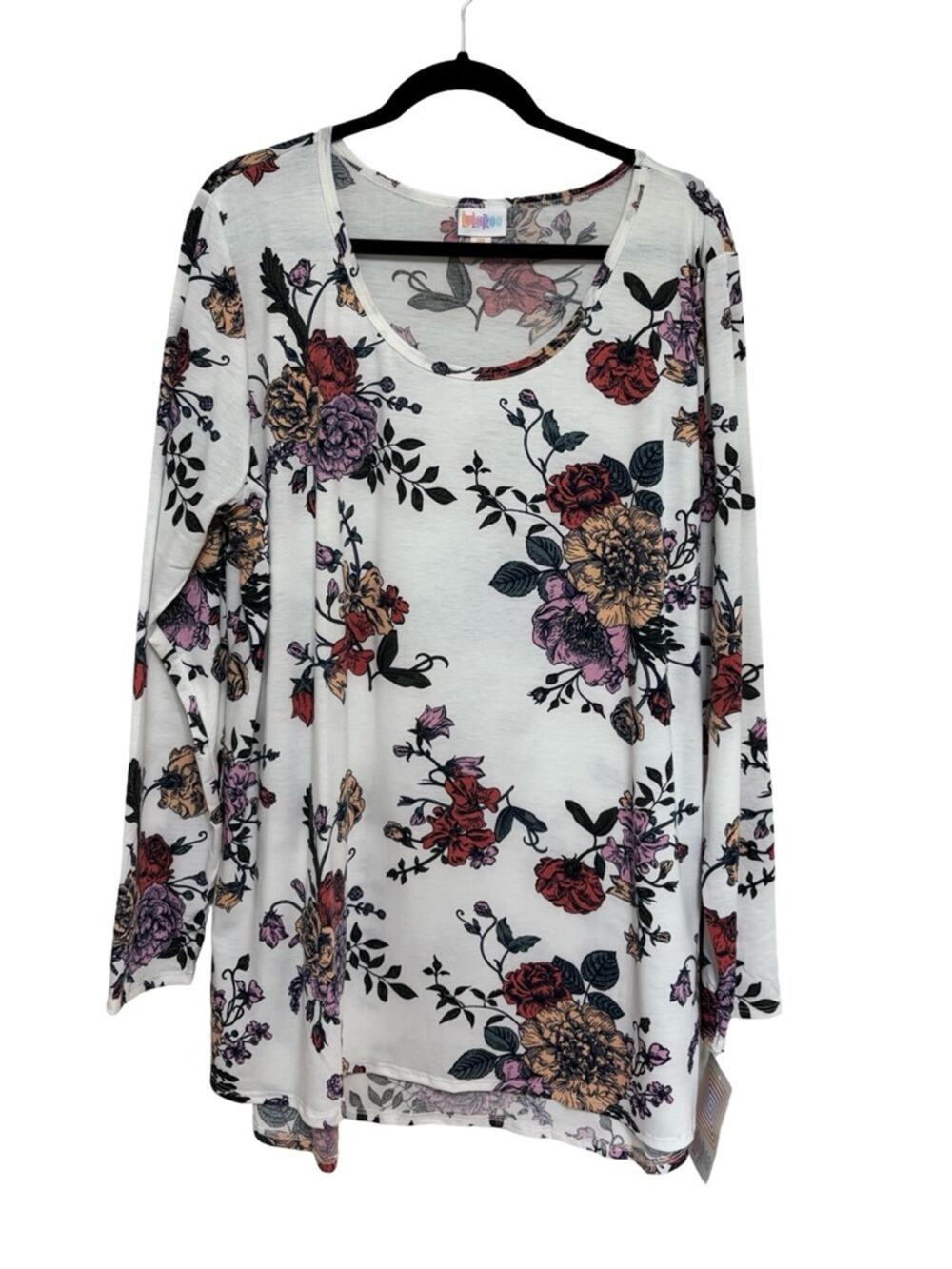 NEW LulaRoe Lynnae Floral Stretch Jersey Long Sleeve Top - Size 3X